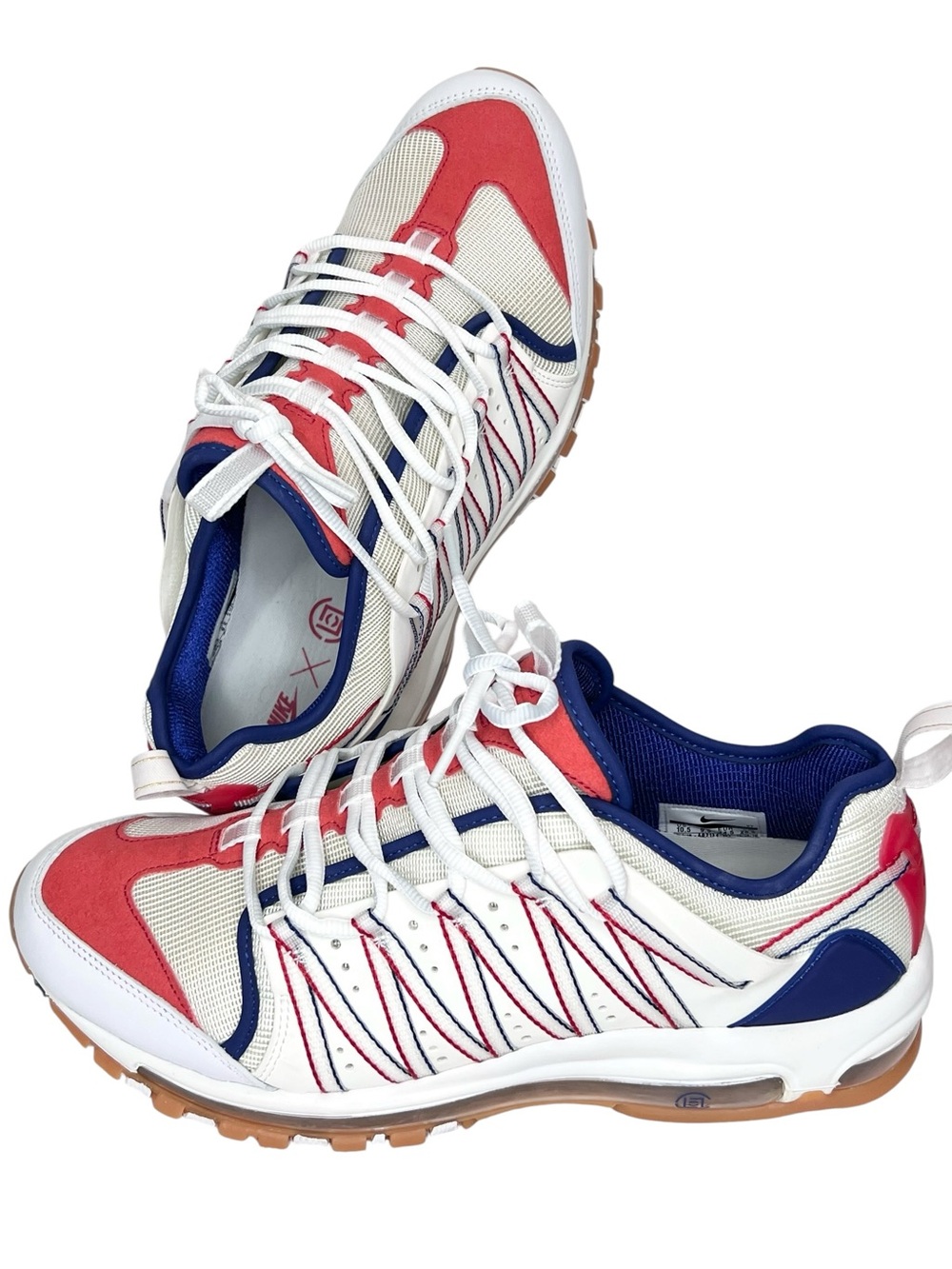 Nike Men's White Red Navy Athletic Sneakers
